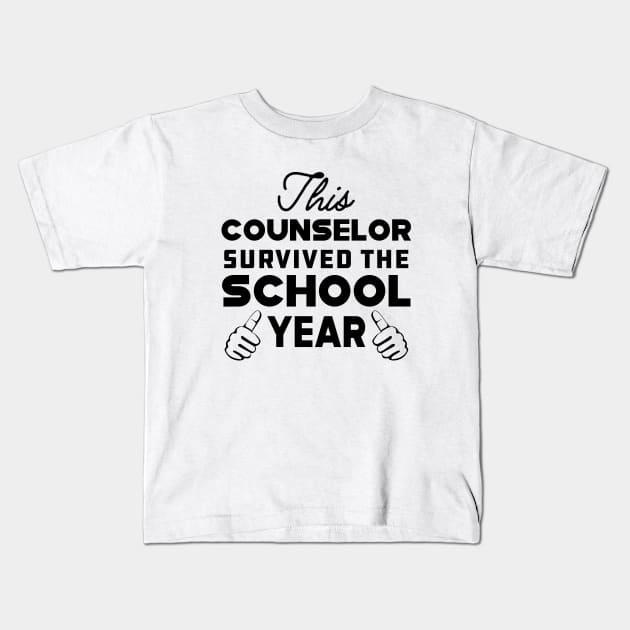 Counselor - This counselor survived the school Kids T-Shirt by KC Happy Shop